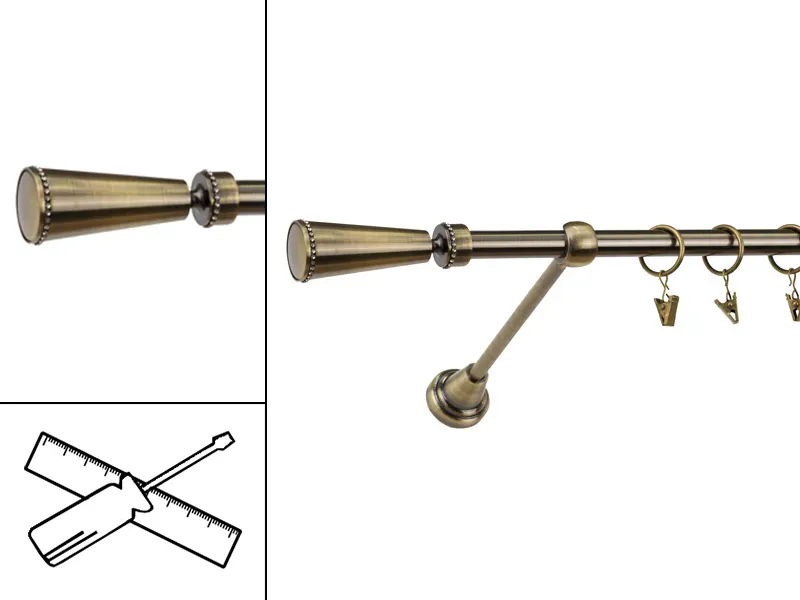 Garniža 16mm - 1rad - MILANO CRYSTAL - antik