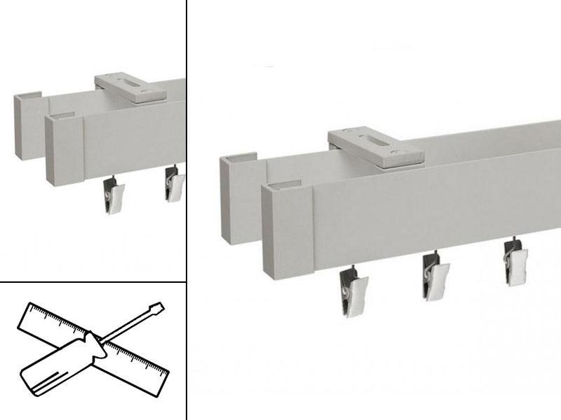 Garniža MODERN 2-drážková - do stropu - odtieň INOX
