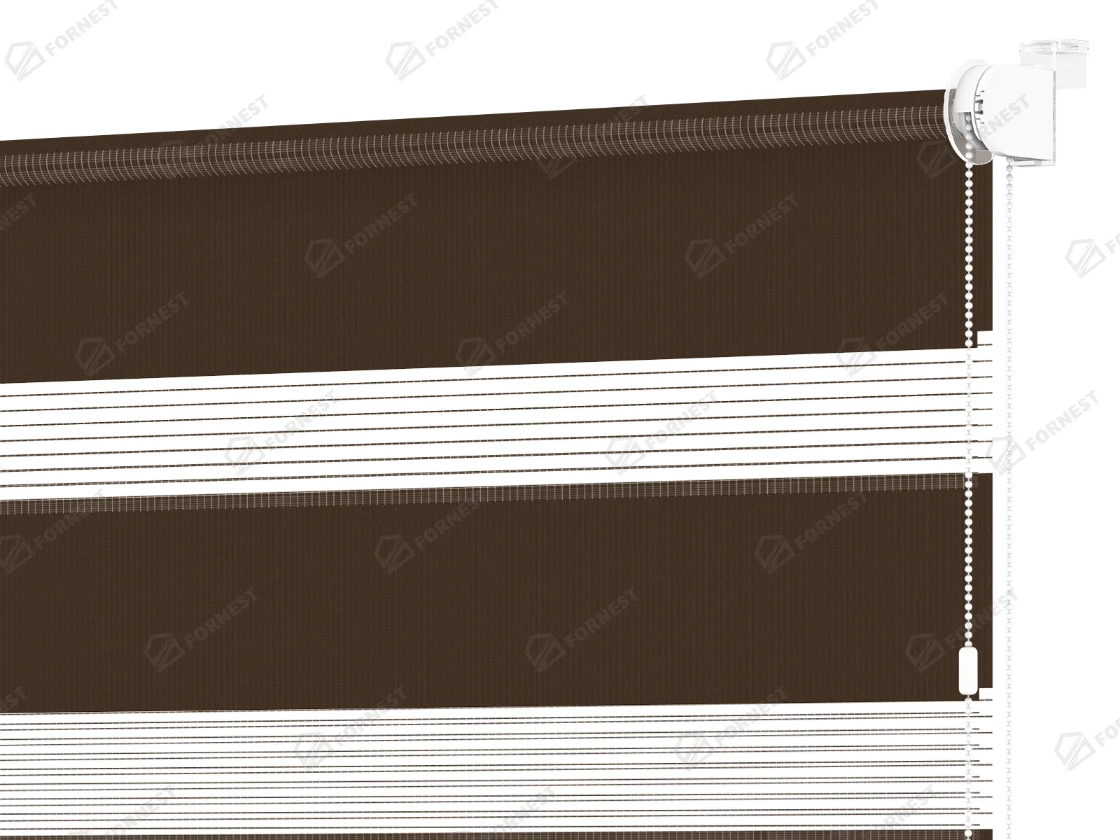 Roleta MINI - deň a noc - látka Zakynthos 07 - cappuccino