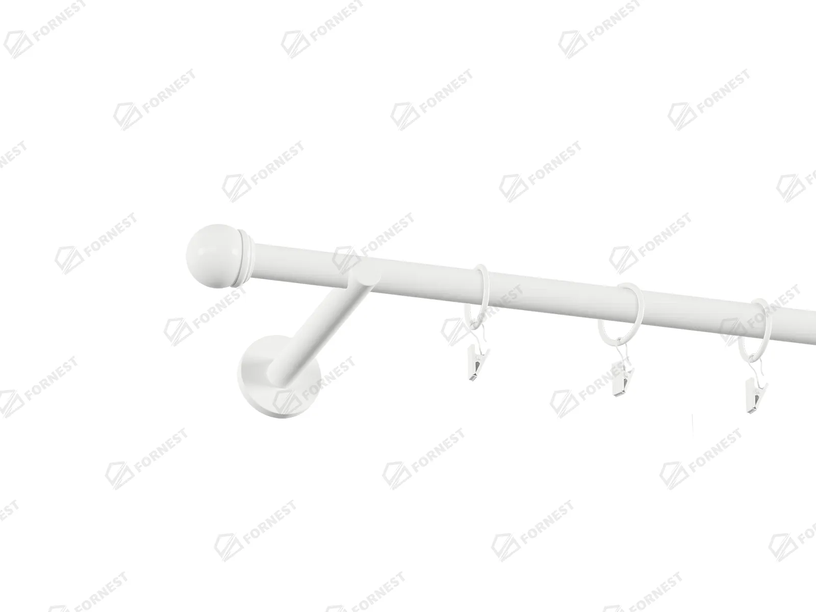 Garniža 19mm obyčajná tyč - 1rad - TODI MAX - biela