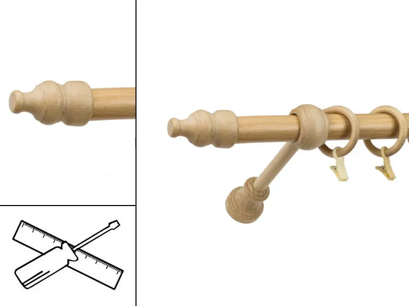 Garniža drevená 28mm jednoradová - BOROVICA