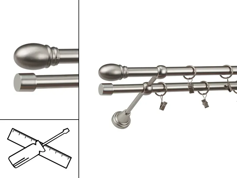 Garniža 19x19mm - 2rady - BELUNO - satin