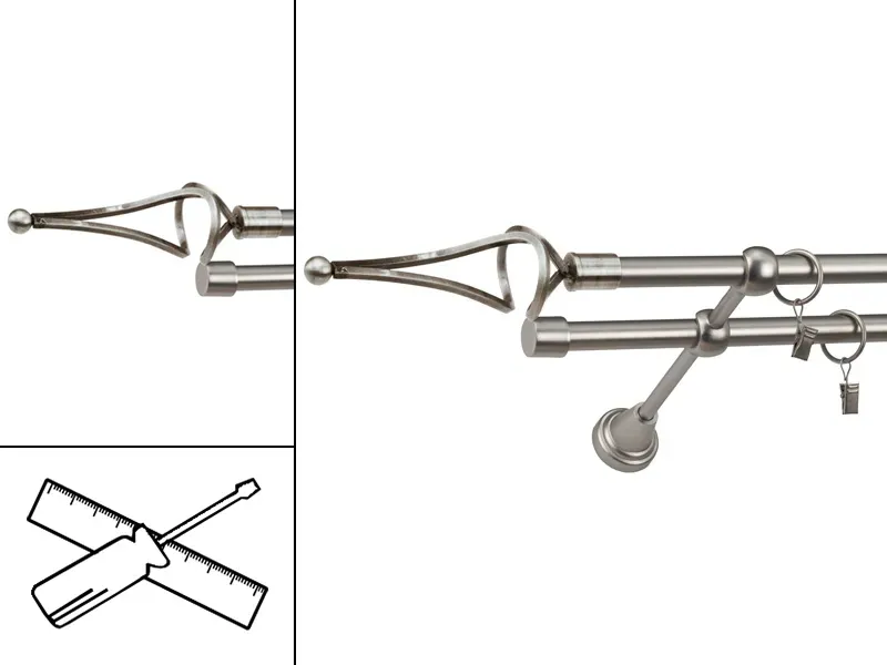 Garniža 16x16mm - 2rady - FALIST - satin