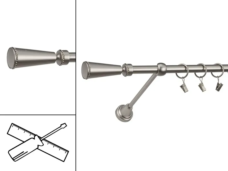 Garniža 16mm - 1rad - MILANO CRYSTAL - satin