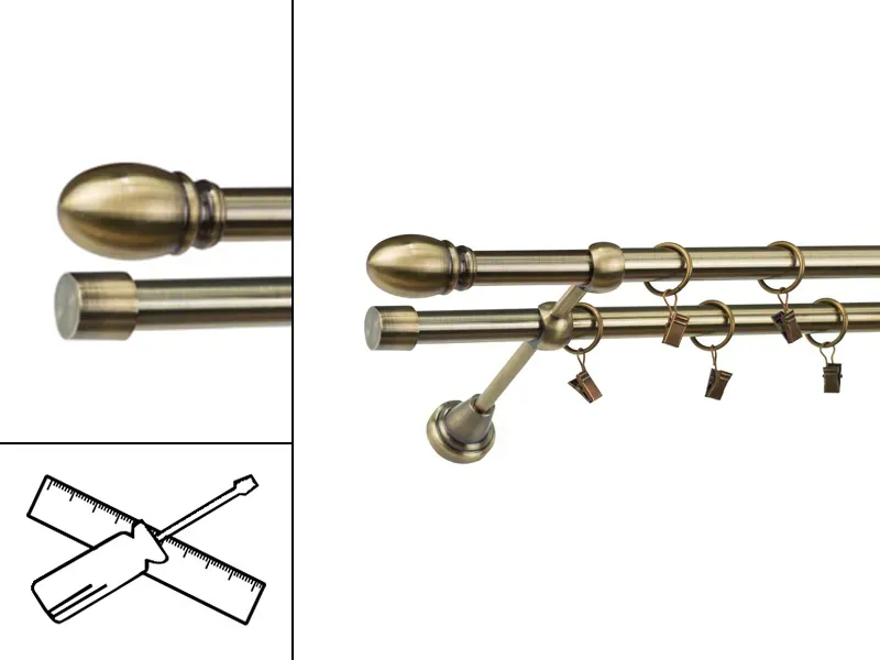 Garniža 19x19mm - 2rady - BELUNO - antik