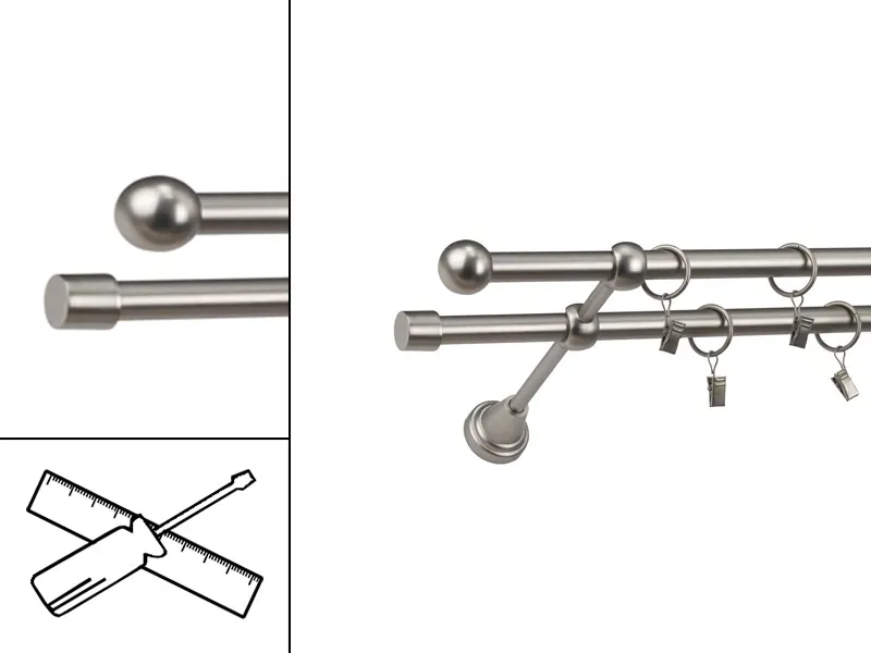 Garniža 16x16mm - 2rady - BOLOGNA - satin