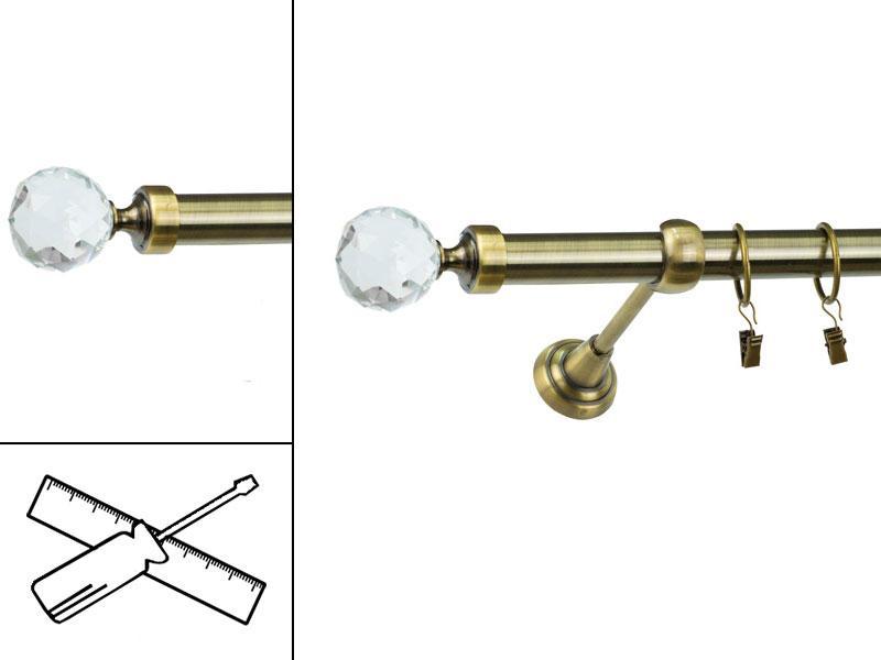 Garniža 25mm - 1rad - GUĽA CRYSTAL - antik
