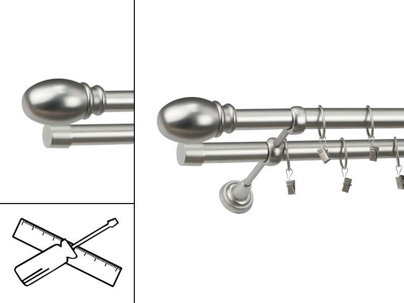 Garniža 25x25mm - 2rady - BELUNO - satin