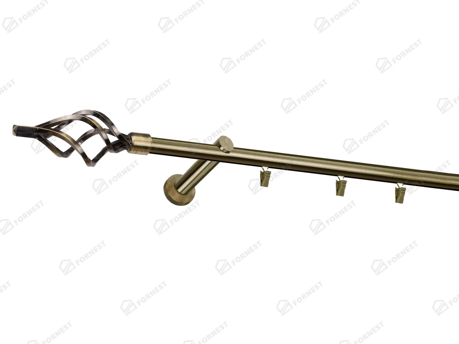 Garniža 19mm - drážková tyč - 1rad - GUĽA AZUR - antik