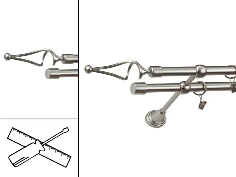 Garniža 19x19mm - 2rady - FALIST - satin