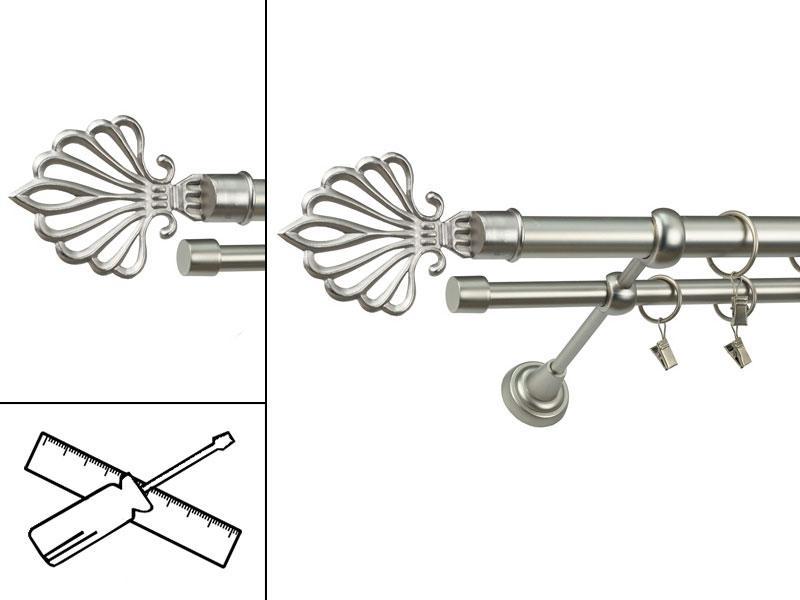 Garniža 25x16mm - 2rady - MODERN - satin