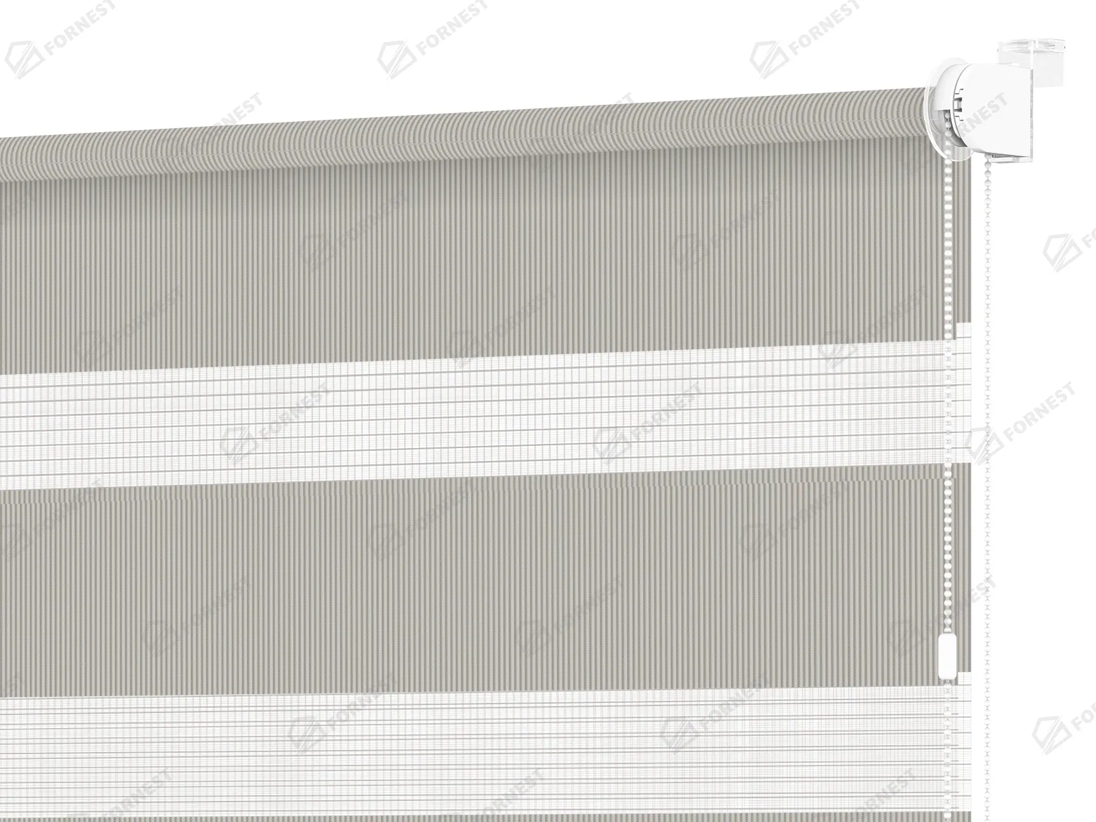 Roleta MINI - deň a noc - látka Bahama 1806 - sivá