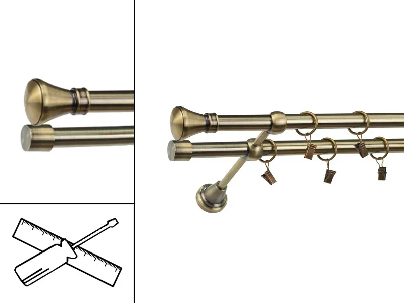 Garniža 19x19mm - 2rady - KOLOSEO - antik