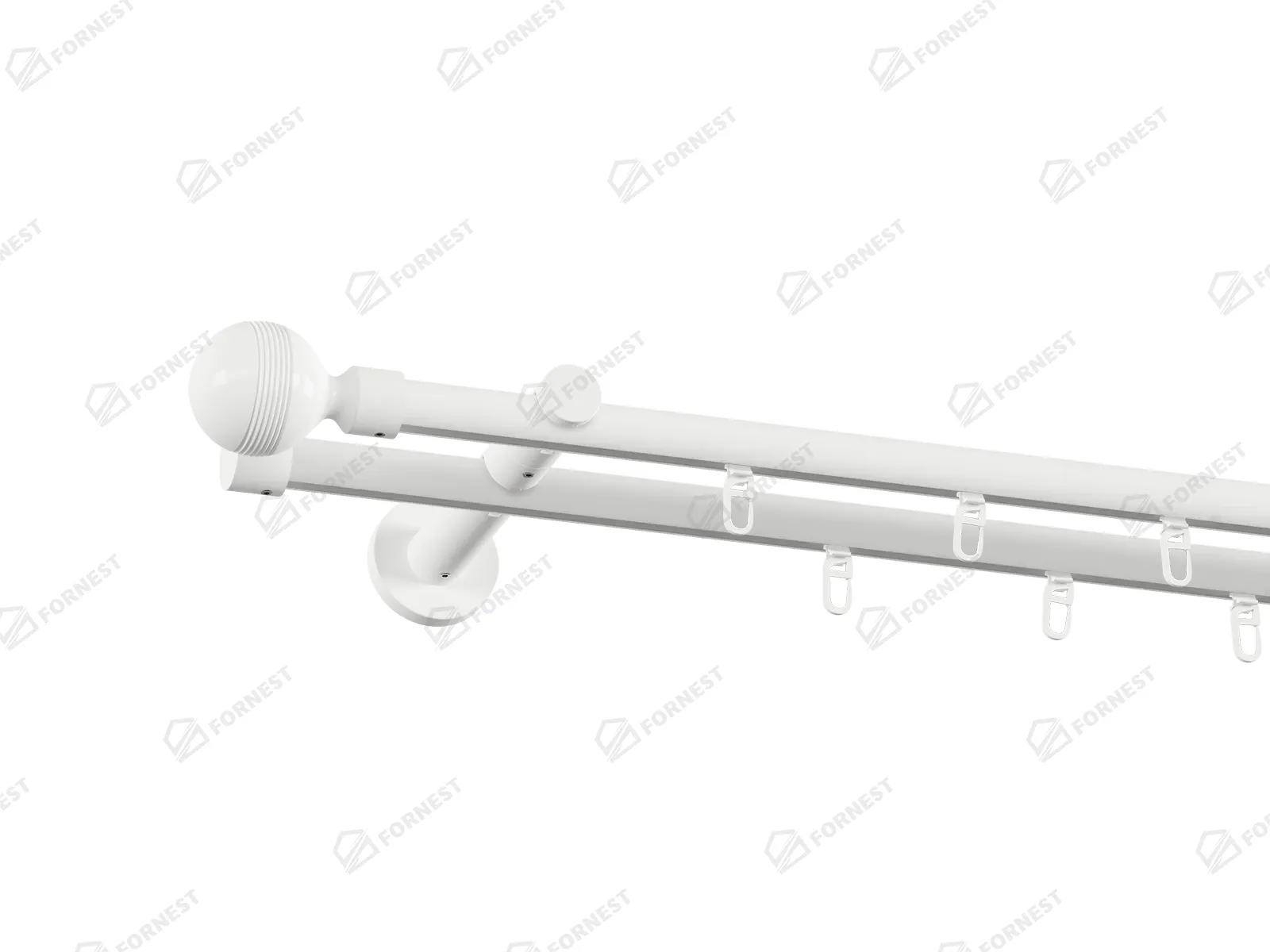 Garniža 19x19mm drážková tyč - 2rady - GABI - biela