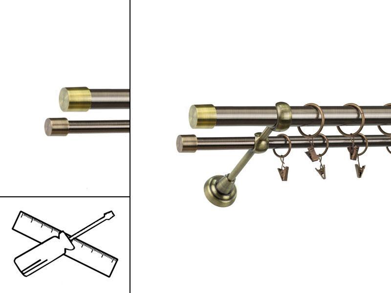 Garniža 25x16mm - 2rady - PULLO - antik