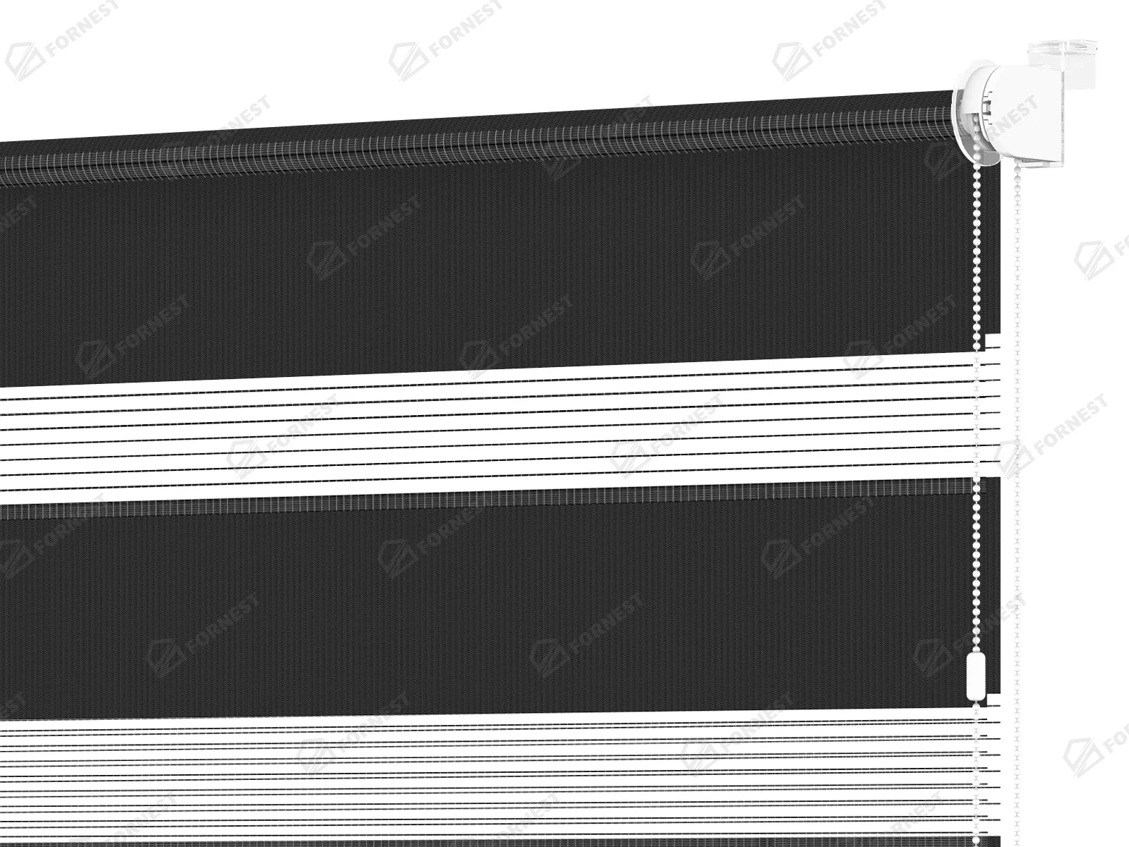 Roleta MINI - deň a noc - látka Zakynthos 11 - antracit