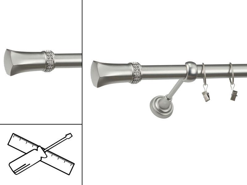 Garniža 25mm - 1rad - PLUTON CRYSTAL - satin