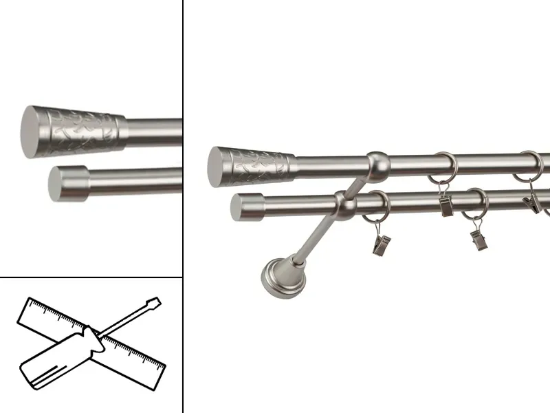 Garniža 19x19mm - 2rady - SEVILLA - satin