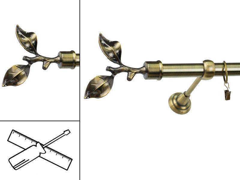 Garniža 25mm - 1rad - LIST ROSE - antik