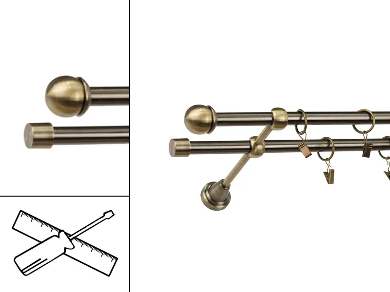 Garniža 16x16mm - 2rady - TODI MAX - antik