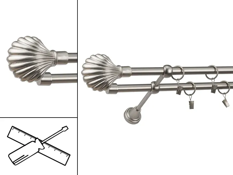 Garniža 16x16mm - 2rady - MUŠĽA - satin