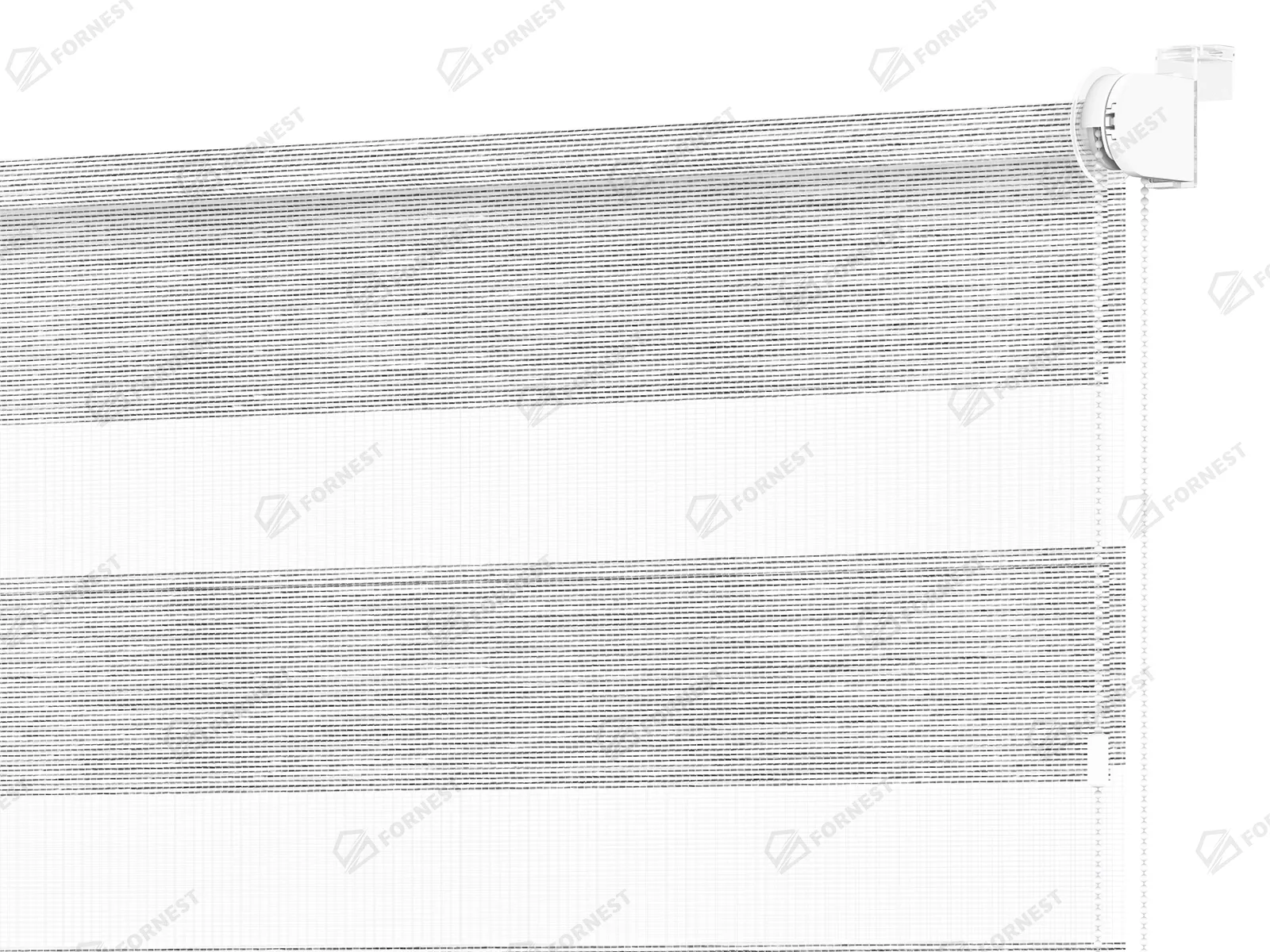 Roleta MINI - deň a noc - látka Maurícius 67 - sivo biela