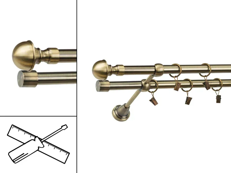 Garniža 19x19mm - 2rady - BOSTON - antik