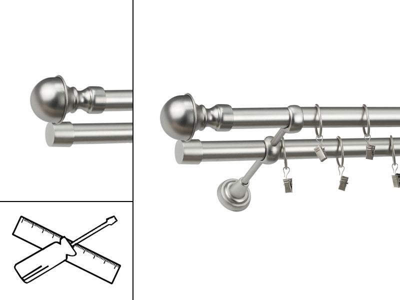 Garniža 25x25mm - 2rady - BOSTON - satin