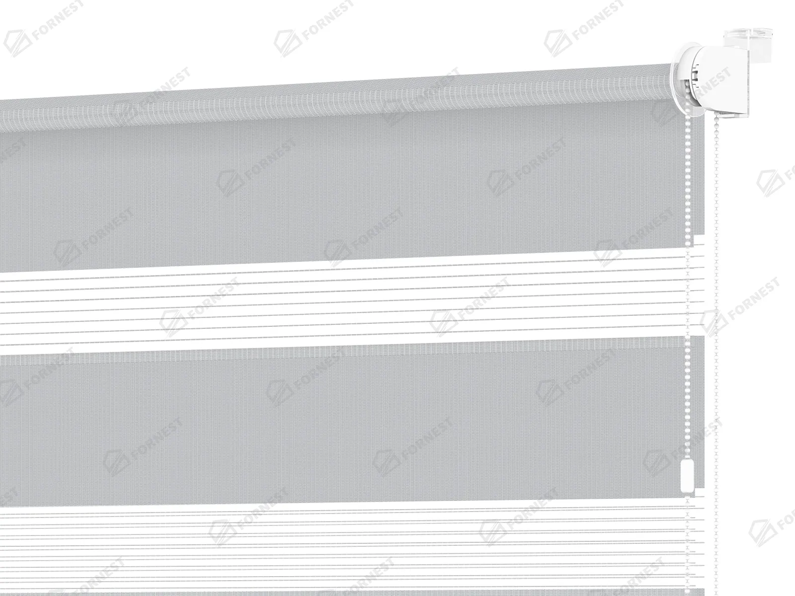 Roleta MINI - deň a noc - látka Zakynthos 12 - sivá