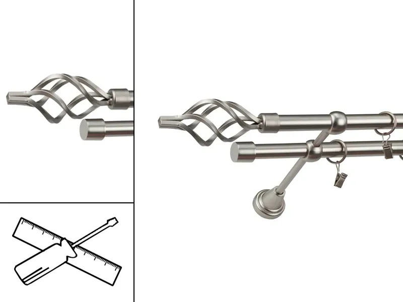 Garniža 19x19mm - 2rady - GUĽA AZUR - satin