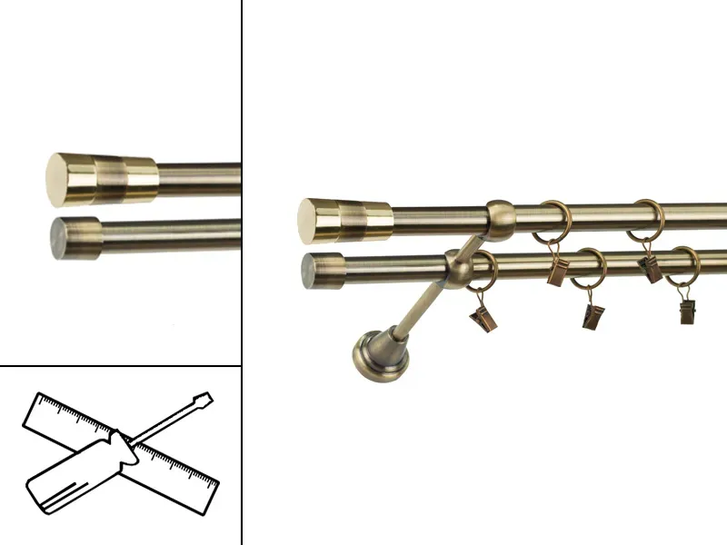 Garniža 19x19mm - 2rady - VOLEO - antik