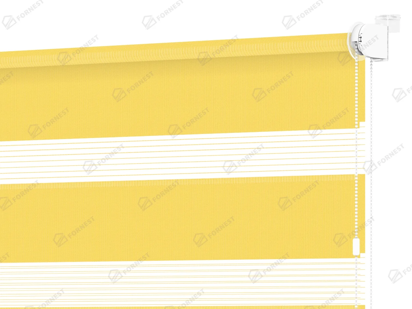 Roleta MINI - deň a noc - látka Zakynthos 15 - žltá