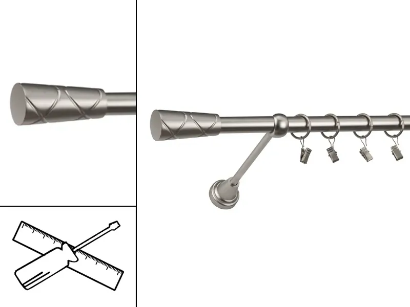 Garniža 19mm - 1rad - TRAPEZIUM - satin