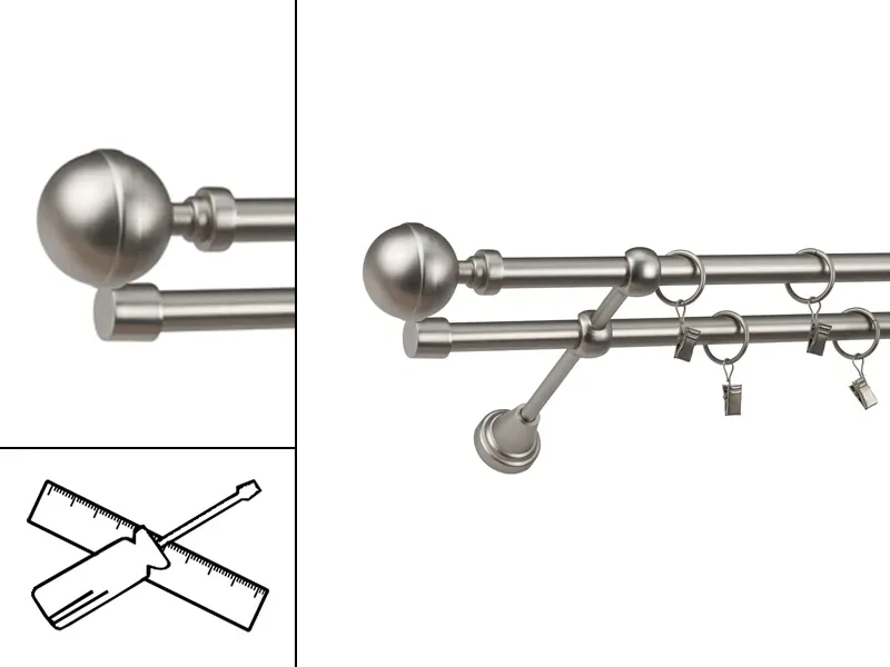 Garniža 16x16mm - 2rady - KALISTO - satin