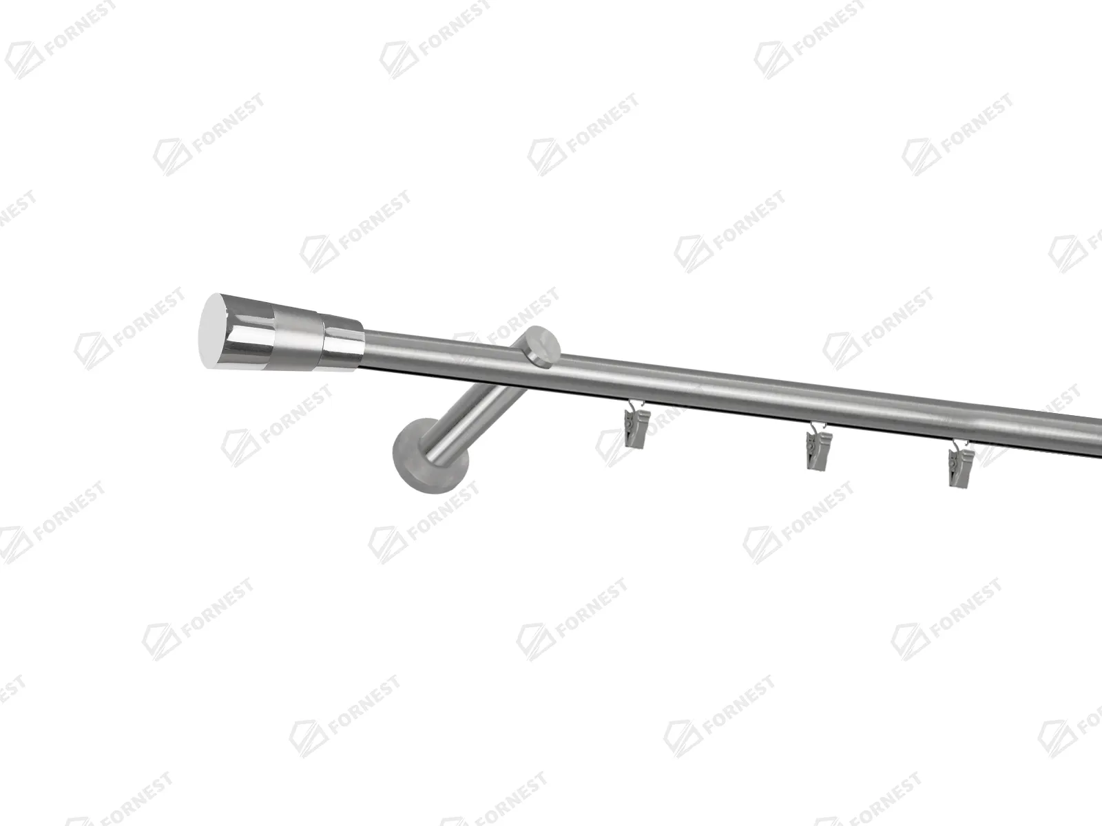 Garniža 19mm - drážková tyč - 1rad - VOLEO - satin