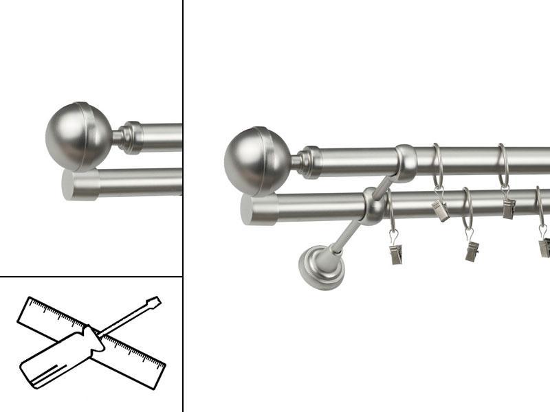 Garniža 25x25mm - 2rady - KALISTO - satin
