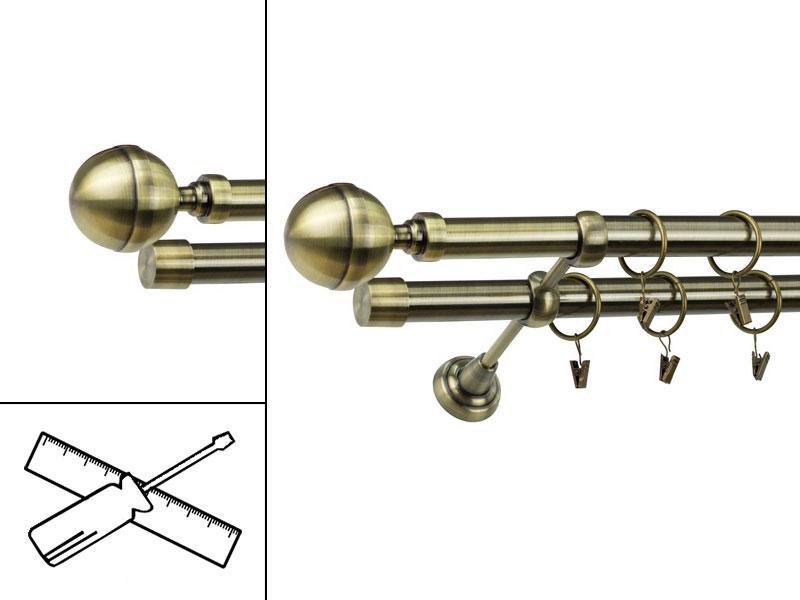 Garniža 25x25mm - 2rady - KALISTO - antik
