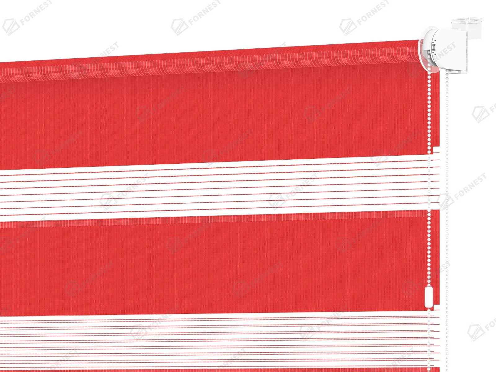 Roleta MINI - deň a noc - látka Zakynthos 17 - červená