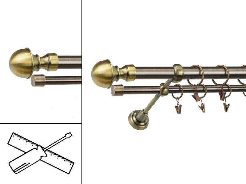Garniža 25x16mm - 2rady - BOSTON - antik