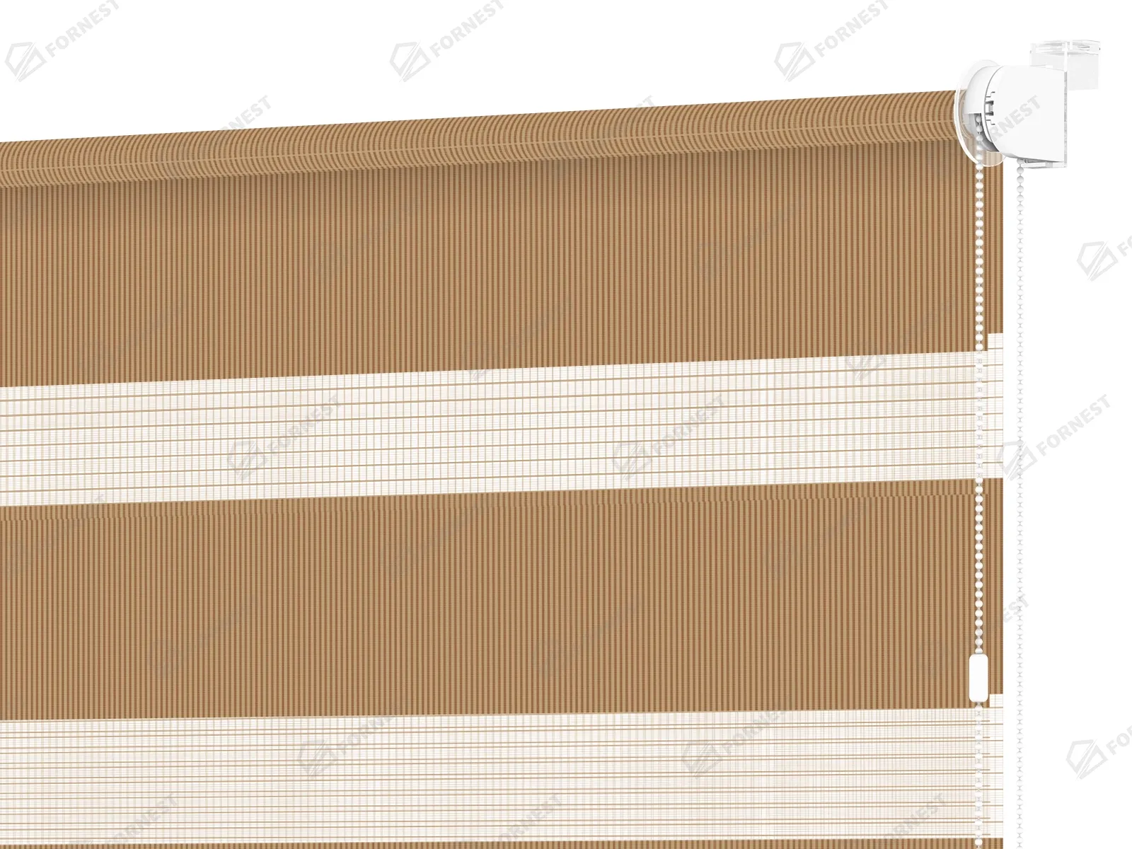 Roleta MINI - deň a noc - látka Miami 1305 - mliečna čokoláda