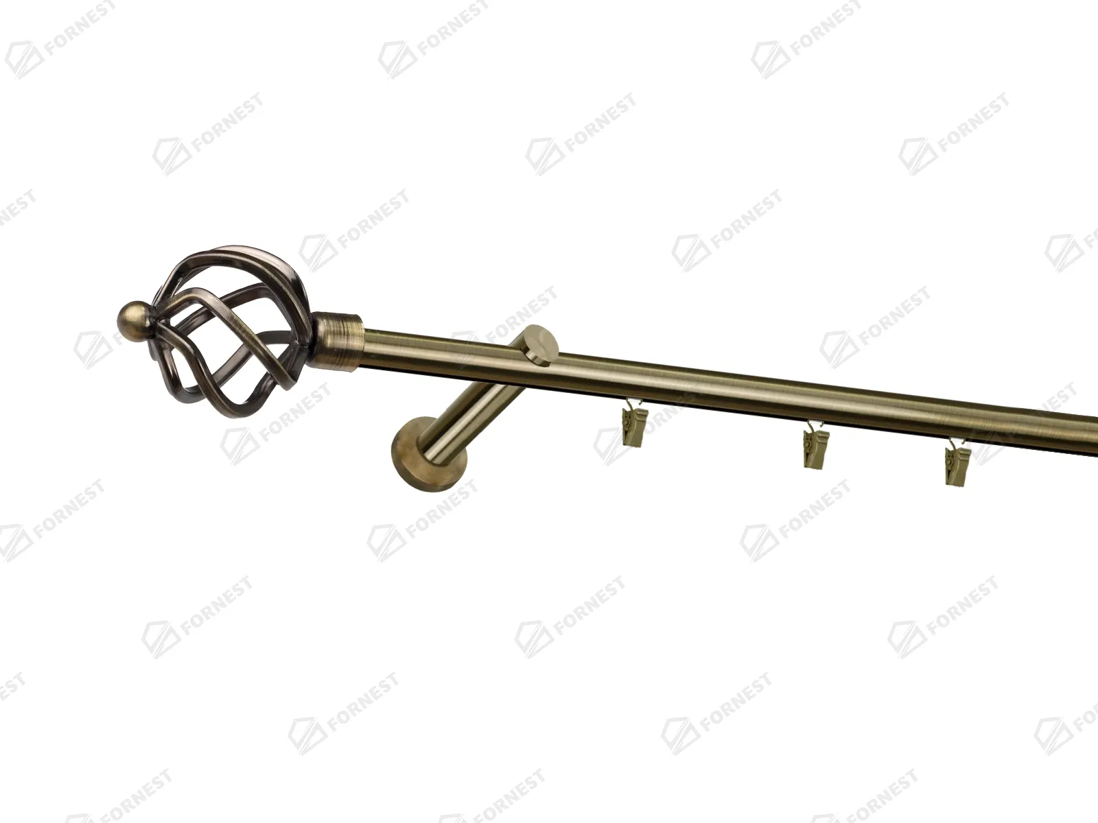 Garniža 19mm - drážková tyč - 1rad - SPIRAL - antik