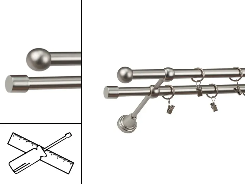 Garniža 19x19mm - 2rady - BOLOGNA - satin