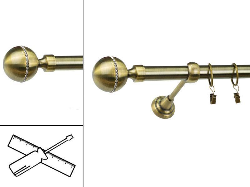 Garniža 25mm - 1rad - KALISTO CRYSTAL - antik