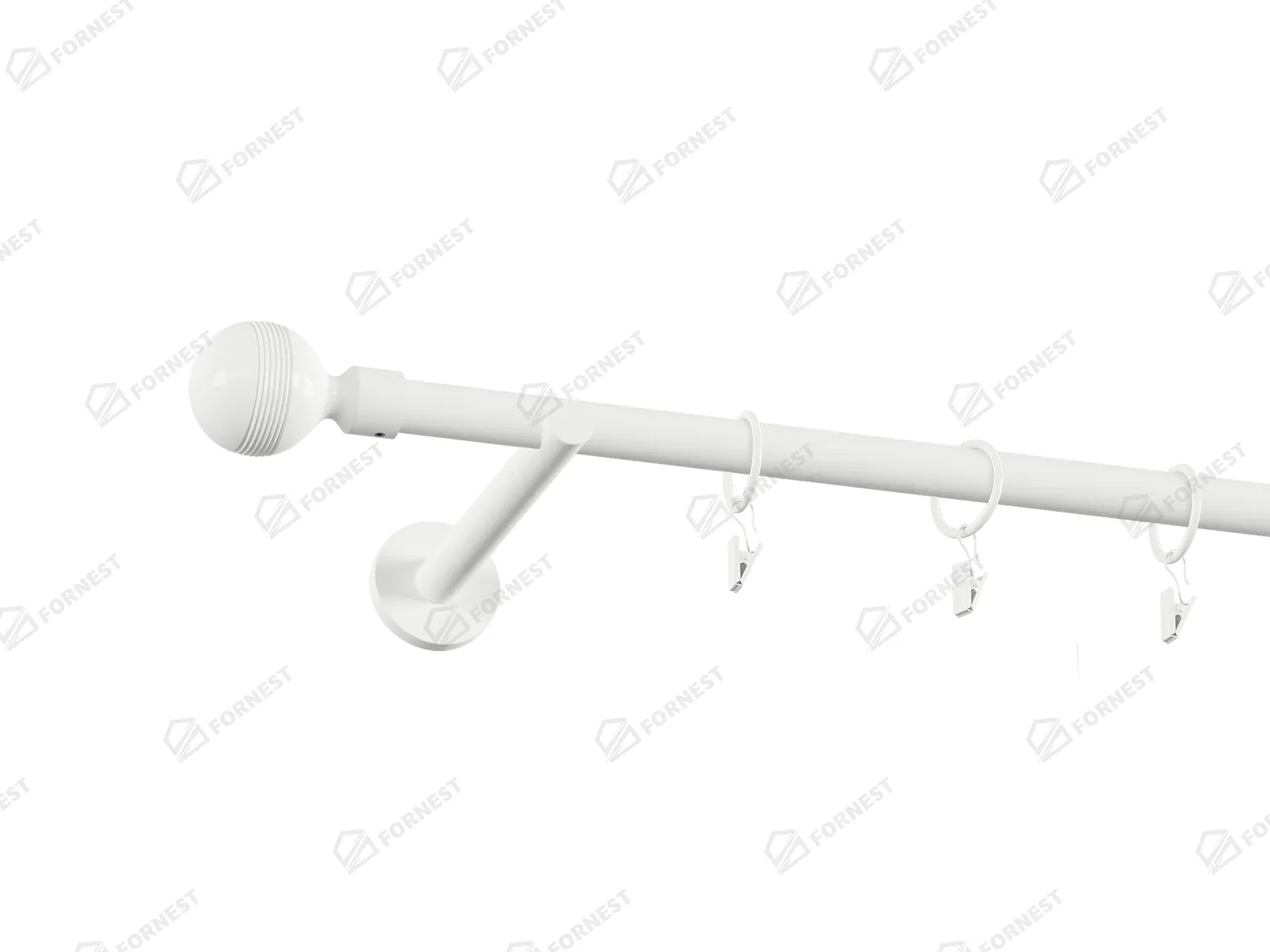 Garniža 19mm obyčajná tyč - 1rad - GABI - biela