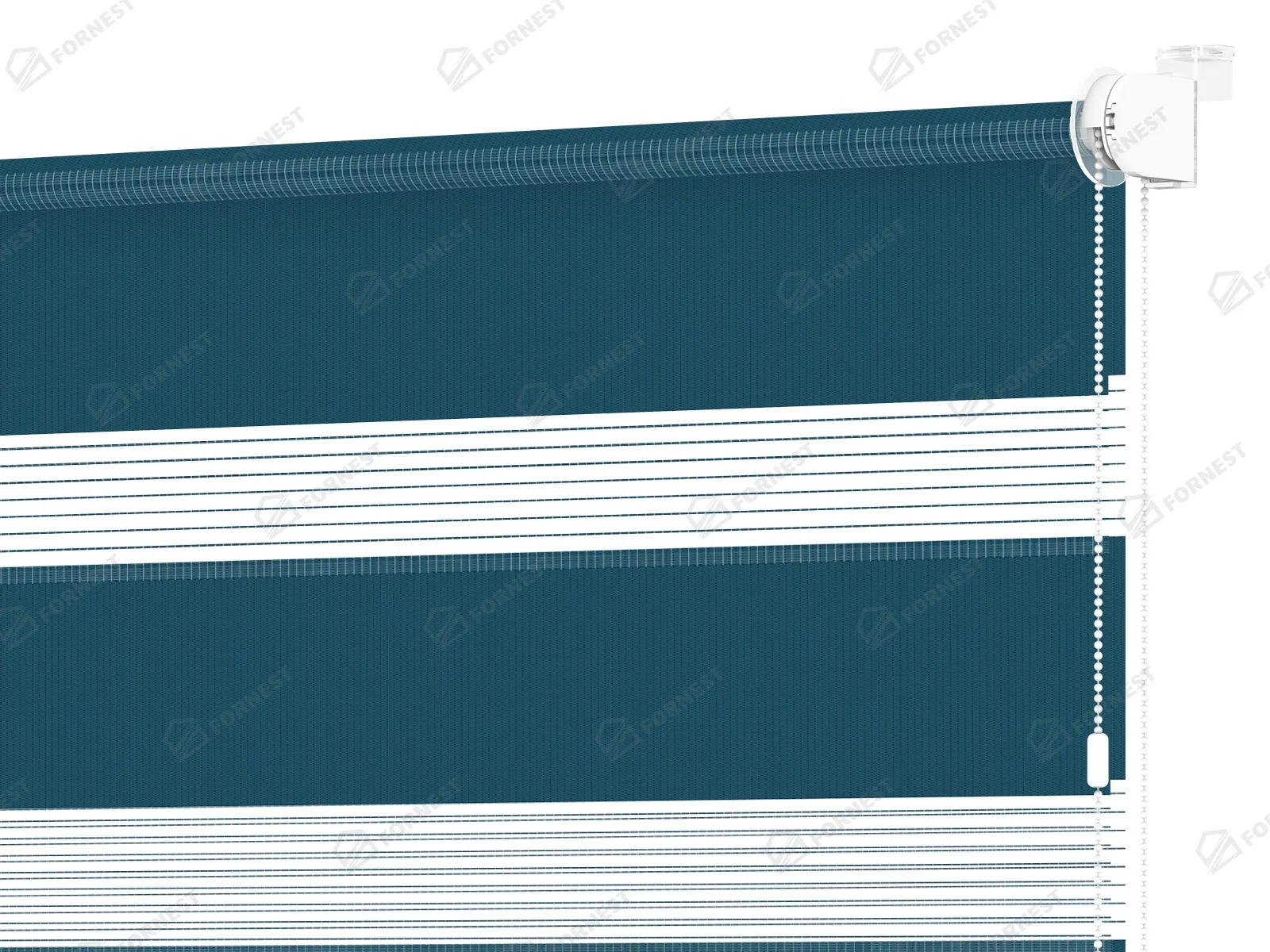 Roleta MINI - deň a noc - látka Zakynthos 21 - nočná modrá