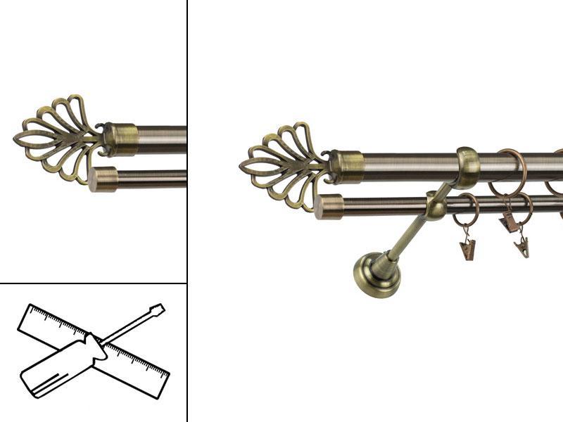Garniža 25x16mm - 2rady - MODERN - antik