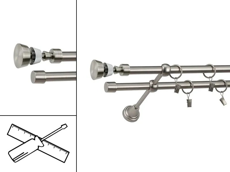 Garniža 16x16mm - 2rady - AFINA - satin