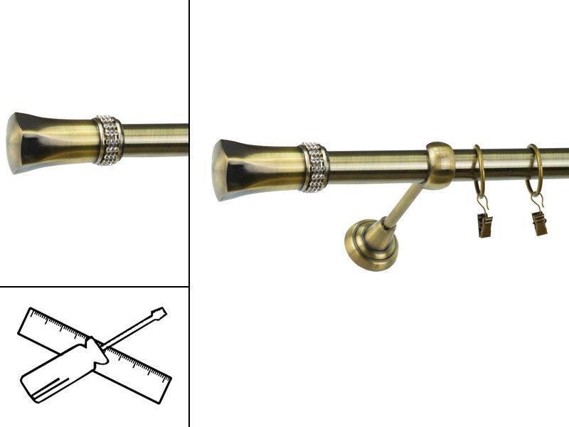 Garniža 25mm - 1rad - PLUTON CRYSTAL - antik