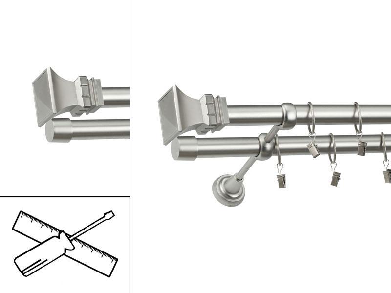 Garniža 25x25mm - 2rady - VEŽA - satin