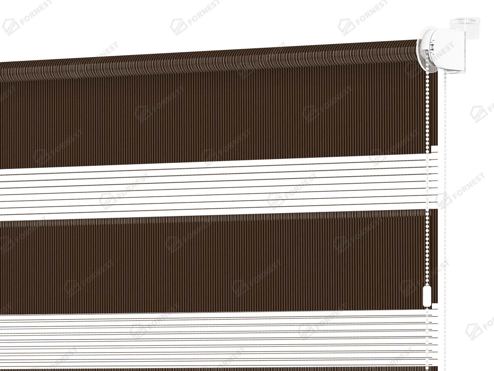 Roleta MINI - deň a noc - látka Miami 1307 - tmavo hnedá